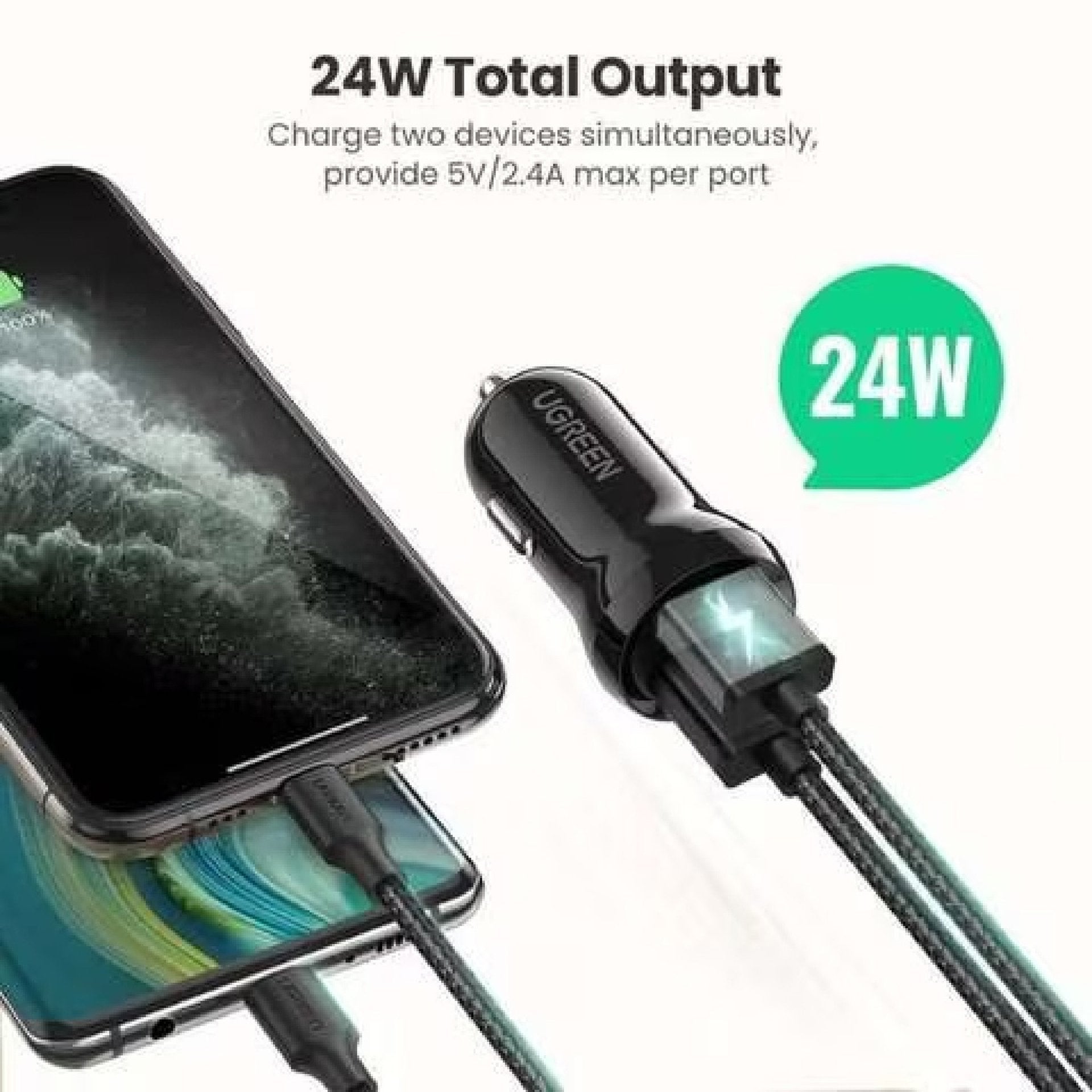 UGREEN Dual USB Car Charger